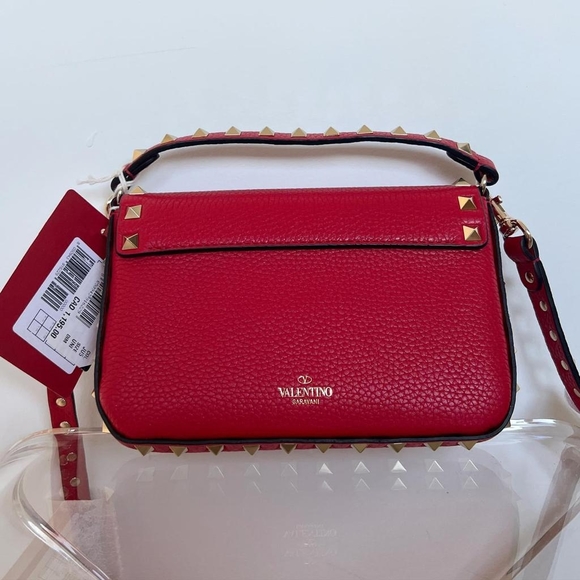 [Sold] Valentino Rockstud Leather Crossbody Pouch - Picture 3 of 5